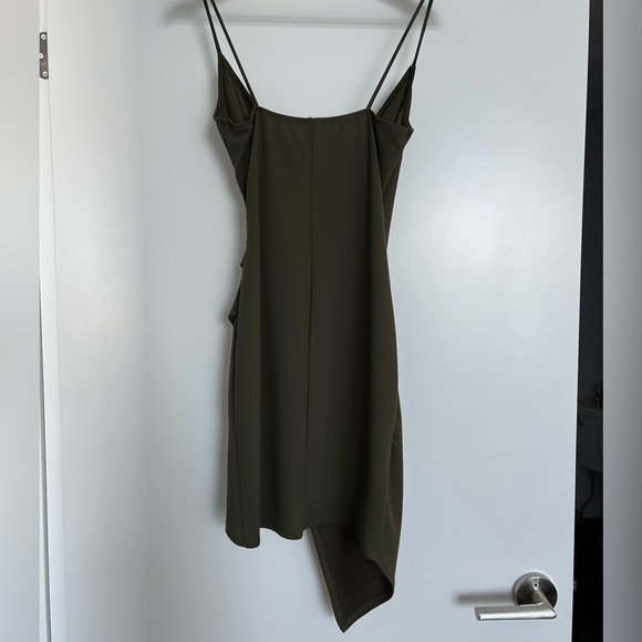 Green Asymmetrical Dress - Picture 2 of 6